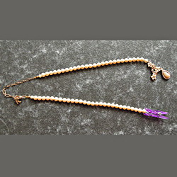 Simulated pearl and pendant necklace